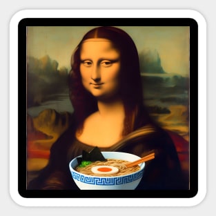 mona lisa - ramen mona lisa Sticker